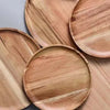 Elegant Acacia Wood Dinner Plates Rustic Tableware Set