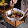 Premium Marble Salad Bowl Elegant Serving Dish For Home Kitchen