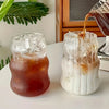 Heat Resistant Ribbed Tumbler 4 Piece Set Clear Modern Drinkware