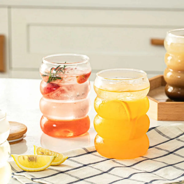 Bubble Beam Glass Cup