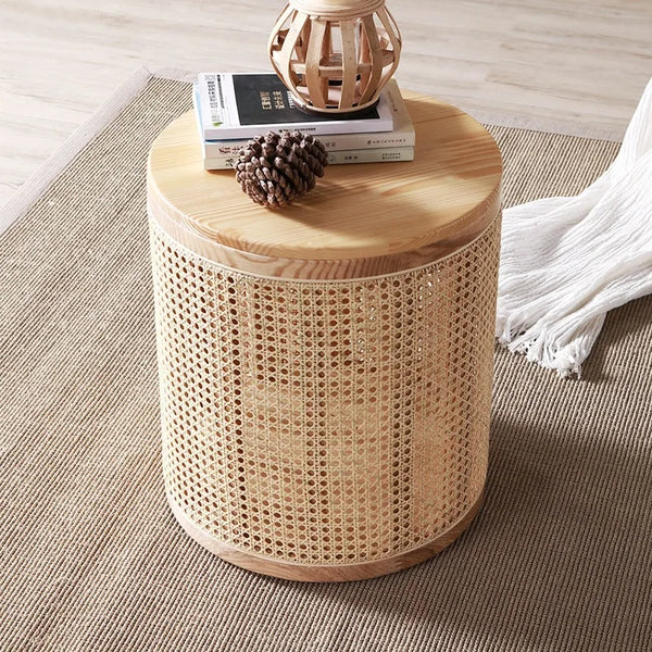 Woodland Haven Storage Wooden Side Table Elegant Design