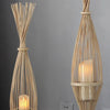 Rustic Woven LED Candlestick Lanterns For Home Decor