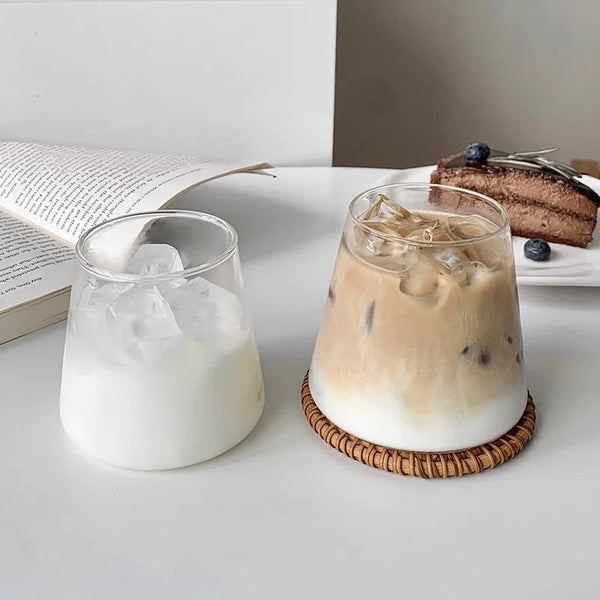 Sculpted Modern Crystal Drinking Glasses For Coffee And Whiskey