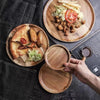 Elegant Acacia Wood Dinner Plates Rustic Tableware Set