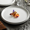 Minimalist White Ceramic Dinner Plate Elegant Kitchen Tableware