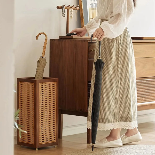 Modern Boho Umbrella Stand Entryway Decor Artistic Home Accent Organizer