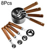 Rustic Elegant 8-Piece Measuring Spoon Set For Baking Kitchen Decor