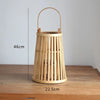 Natural Bamboo Flameless Candle Holder With Realistic Flickering Light