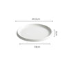 Minimalist White Ceramic Dinner Plate Elegant Kitchen Tableware