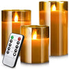 Flameless Candle 3 Piece Set With Remote And Automatic Timer