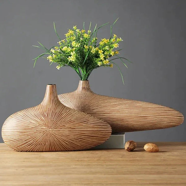 Handcrafted Sahara Sculpted Vase For Modern Home Decor Display