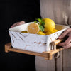 Elegant Marble Serving Bowl For Kitchen Home And Stylish Entertaining