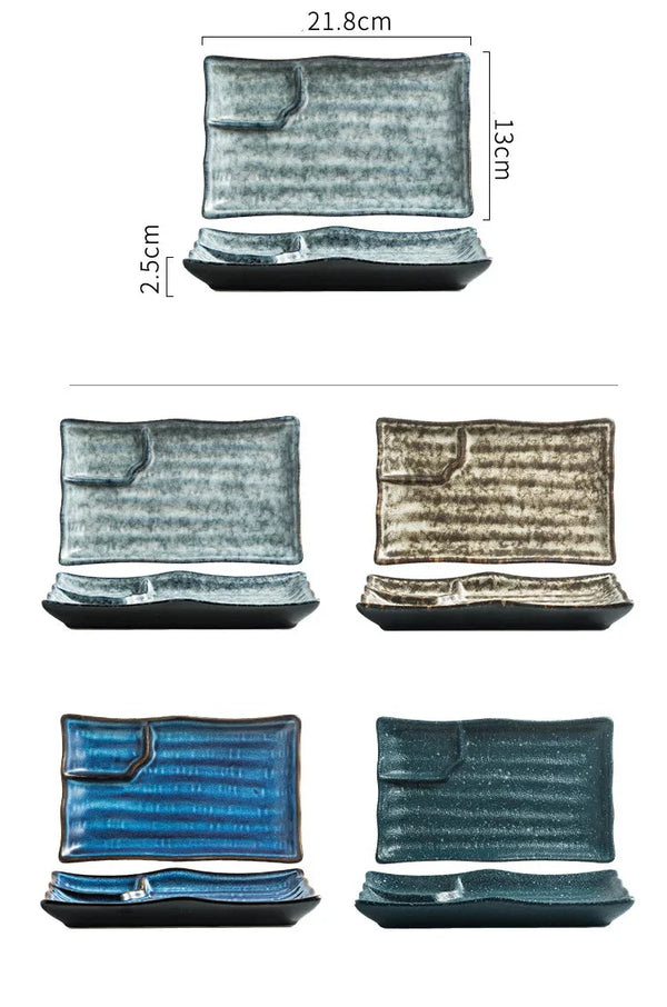 Artisan Ceramic Sushi Plates Elegant Handcrafted Dinnerware Set
