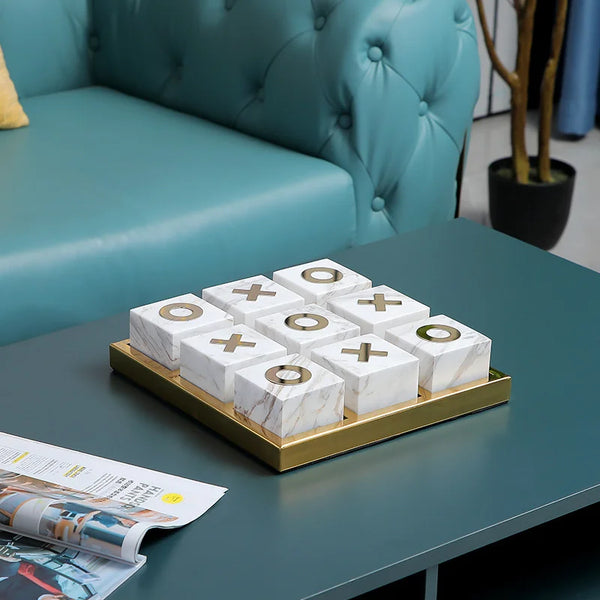 Premium Marble Tic Tac Toe Board For Home Decor And Gameplay