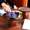 Premium Acacia Wood Serving Stand Elegant Dessert Display Platter
