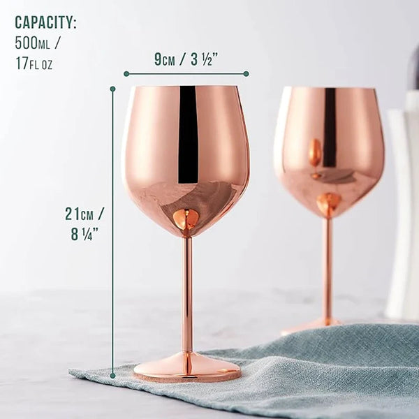 Premium Stainless Steel 8 Piece Glassware Set For Home Bar And Kitchen