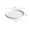 Minimalist White Ceramic Dinner Plate Elegant Kitchen Tableware