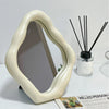 Handcrafted Wabi Sabi Wall Mirror Irregular Oval Design For Modern Home Decor