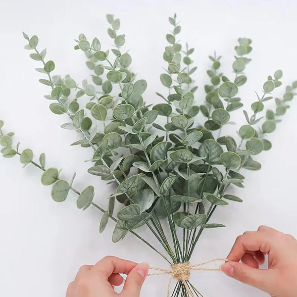 Realistic Faux Eucalyptus Stems For Home Decor And Centerpieces