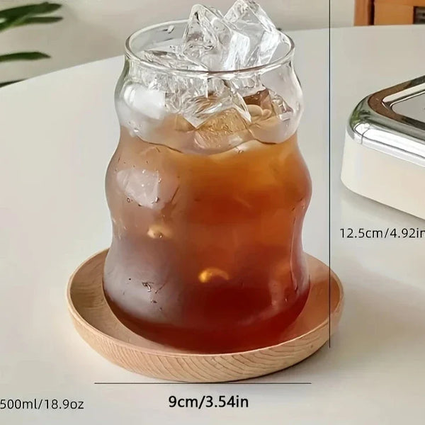 Heat Resistant Ribbed Tumbler 4 Piece Set Clear Modern Drinkware
