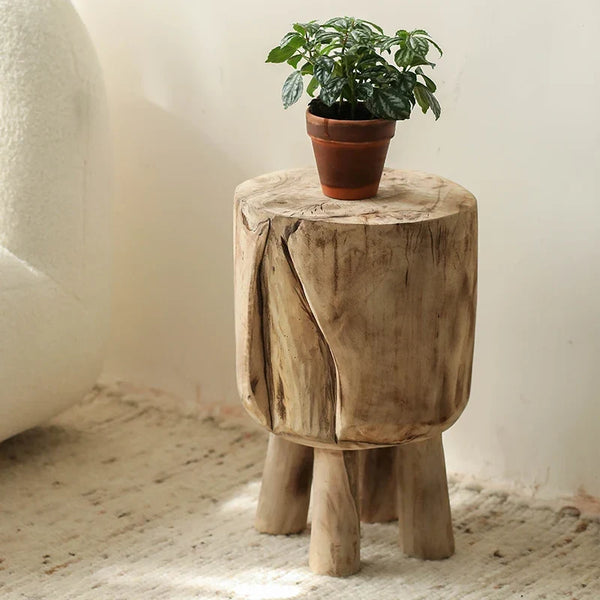 Vintage Solid Wood Plant Stand Rustic Home Decor Display