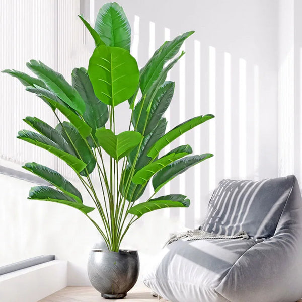 Lifelike Faux Banana Plant For Indoor Outdoor Tropical Home Decor