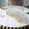 Elegant Metal Coral Decorative Bowl For Ocean Inspired Table Centerpiece
