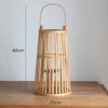 Natural Bamboo Flameless Candle Holder With Realistic Flickering Light