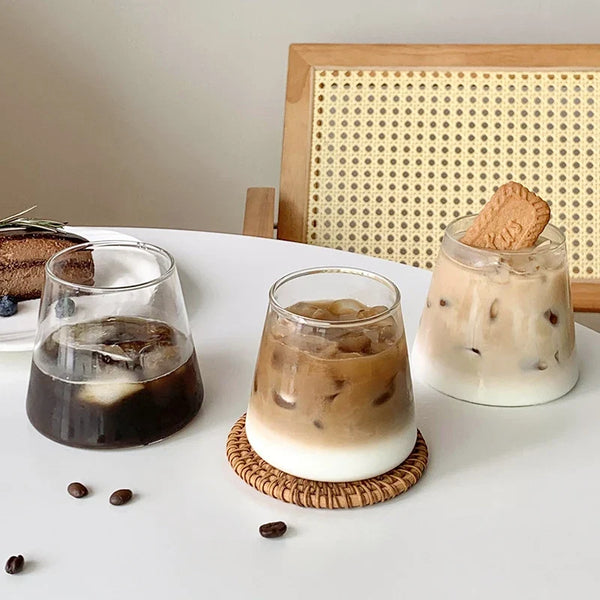 Sculpted Modern Crystal Drinking Glasses For Coffee And Whiskey