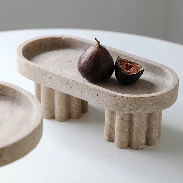 Luxury Faux Travertine Decorative Stands For Modern Home Decor