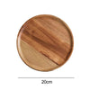 Elegant Acacia Wood Dinner Plates Rustic Tableware Set