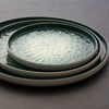 Emerald Gradient Dinner Plates Elegant Green Ceramic Tableware