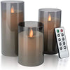 Flameless Candle 3 Piece Set With Remote And Automatic Timer
