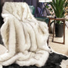Premium Fox Faux Fur Throw Blanket Ultra Soft Cozy Living Room Decor