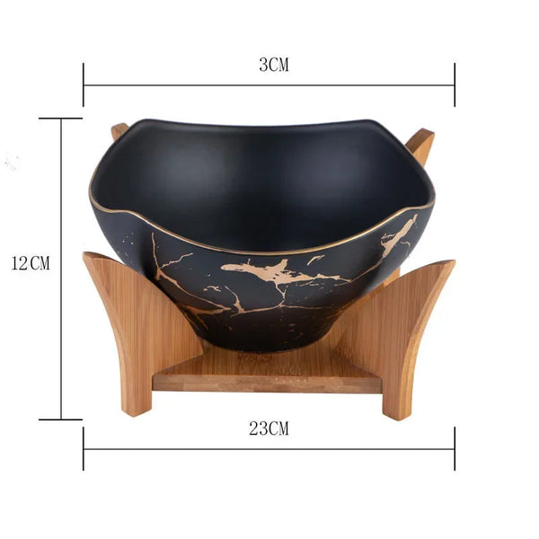 Premium Marble Salad Bowl Elegant Serving Dish For Home Kitchen