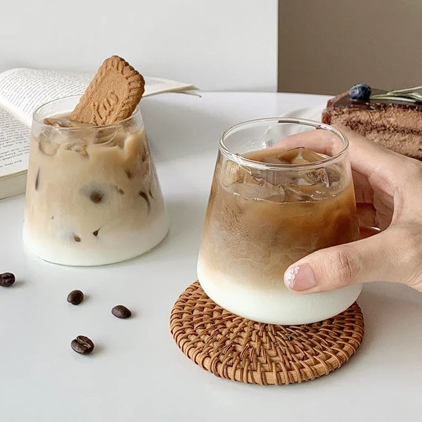 Sculpted Modern Crystal Drinking Glasses For Coffee And Whiskey