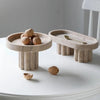 Luxury Faux Travertine Decorative Stands Elegant Living Room Display
