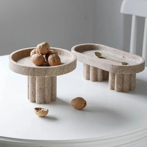 Luxury Faux Travertine Decorative Stands For Modern Home Decor
