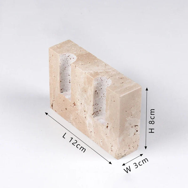 Natural Travertine Candle Holder For Elegant Home Table Decor