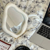 Handcrafted Wabi Sabi Wall Mirror Irregular Oval Design For Modern Home Decor