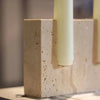 Natural Travertine Candle Holder For Elegant Home Table Decor
