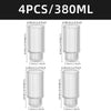 Clear Ribbed Glass Water Juice Cocktail Glasses 4 Piece Set