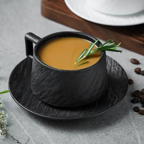 Elegant Ceramic Coffee Mug And Saucer Set For Daily Rituals