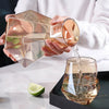 Modern Diamond Inspired Glass Tumbler 5 Piece Drinkware Set