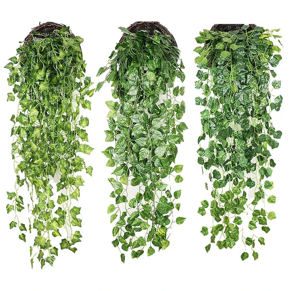 Artificial Faux Plant Vines Realistic Greenery Wall Shelf Home Decor