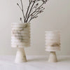 Exquisite Handcrafted White Onyx Flower Vase Home Decor