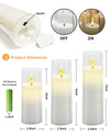 LED Flameless Acrylic Candles 9 Piece Set With Remote Timer
