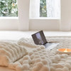 Rabbit Faux Fur Throw Blanket Ultra Plush Cozy Soft Luxury Home Decor