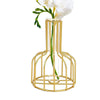 Gold Wire Cage Vase Home Decor Centerpiece Elegant Luxury Metal Flower Holder