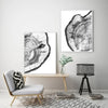 Natural Rustic Tree Stump Canvas Wall Art With Tree Rings For Home Decor